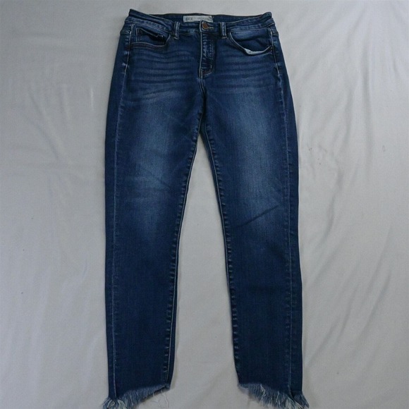 Buckle 29 Stella Mid Rise Ankle Skinny Medium Raw Hem Stretch Denim Womens Jeans - Picture 1 of 7